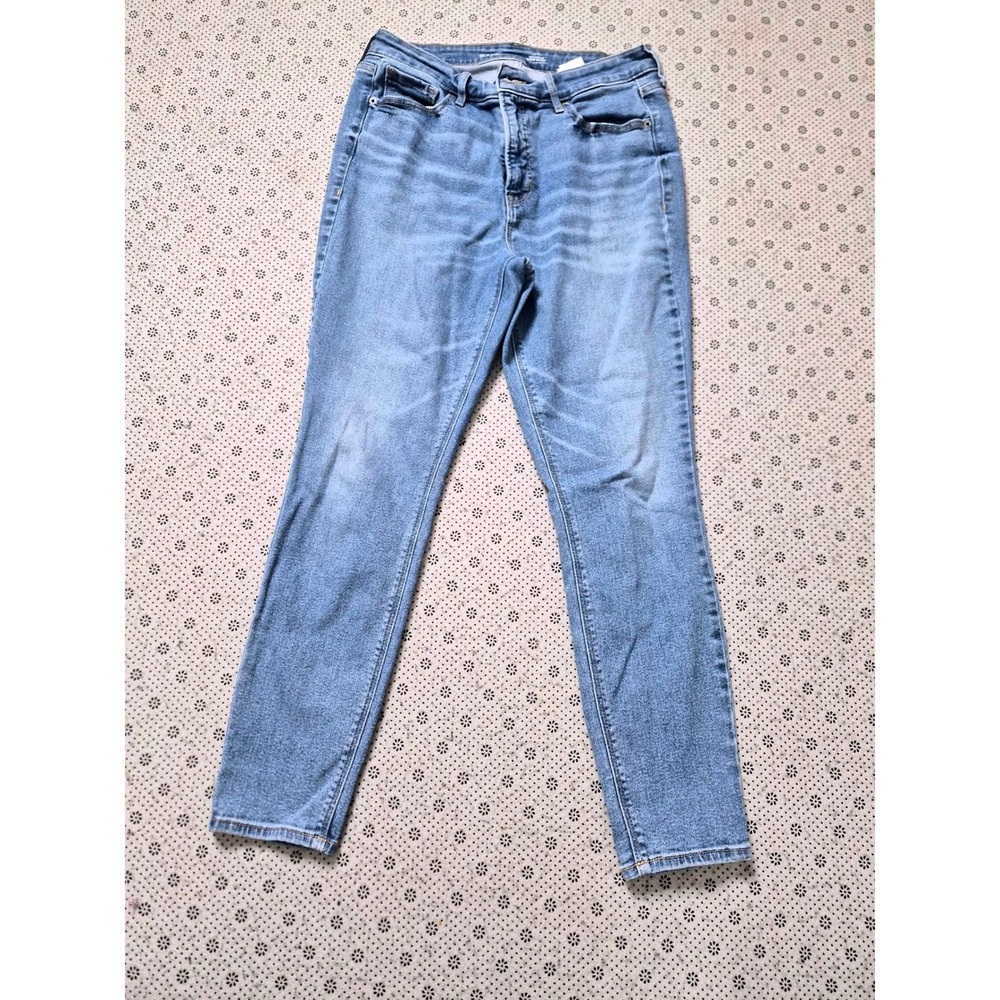 Old Navy Rockstar Super Skinny High Rise Jeans Medium Wash Blue Size 12